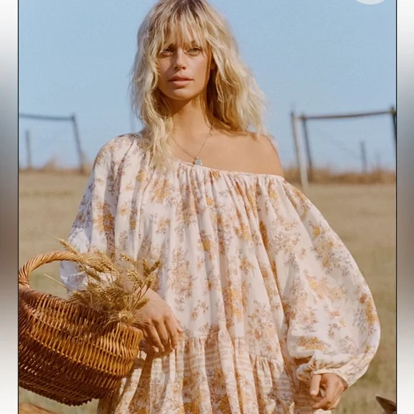 Spell Meadowland Tunic Dress Cream Never Worn - Picture 9 of 15